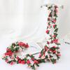 250CM Rose Artificial Flowers Christmas Garland for Wedding Home Room Decoration Spring Autumn Garden Arch DIY Fake Plant Vine