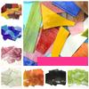 Irregular Church Mica Glass Mosaic Tiles Transparent Broken Glass Pieces for Craft DIY Wall Decorative Mosaic Materials