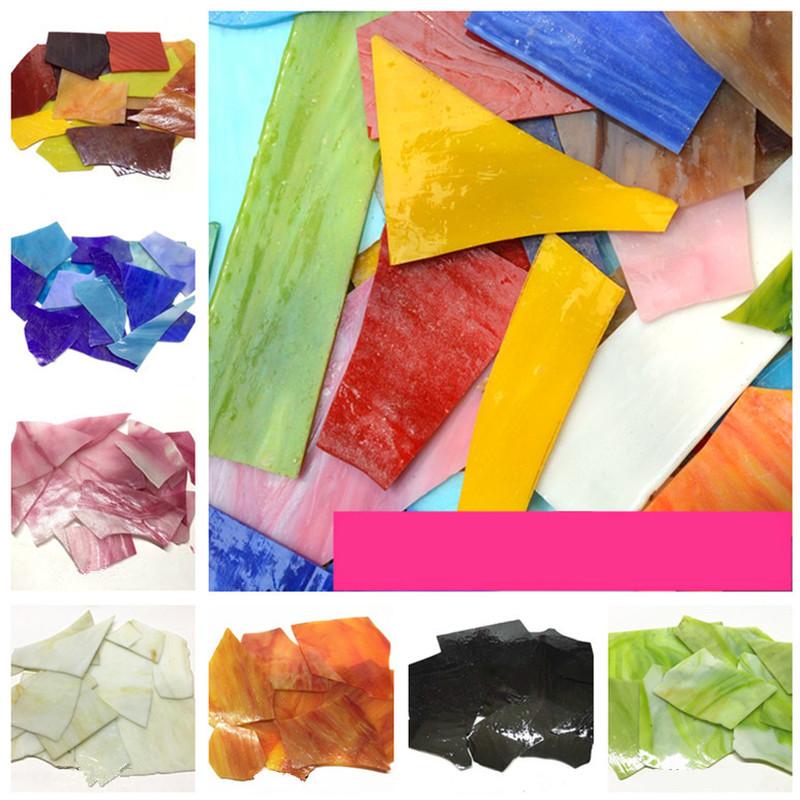 Irregular Church Mica Glass Mosaic Tiles Transparent Broken Glass Pieces for Craft DIY Wall Decorative Mosaic Materials