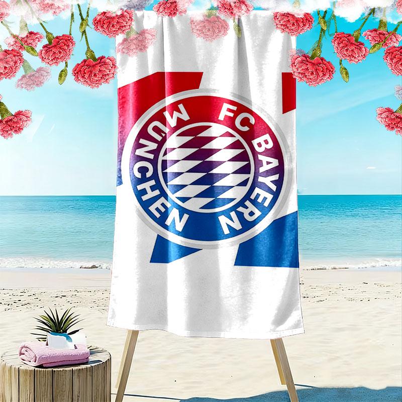 FCB Print Beach Towel, Large Soft Quick Dry Towel for Beach Camping Swimming