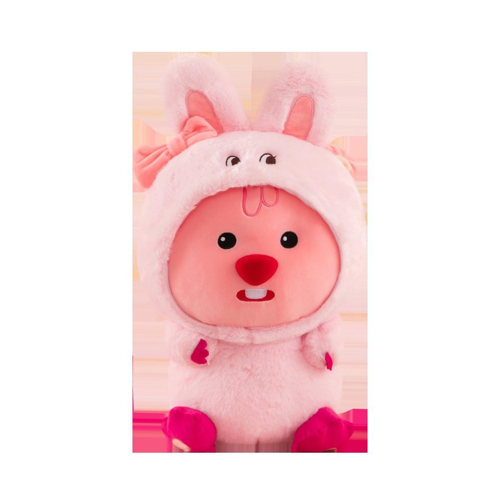 

New cute plush toy turned beaver ruby doll cartoon throw pillow birthday gift girl 35cm~0.3kg розовый