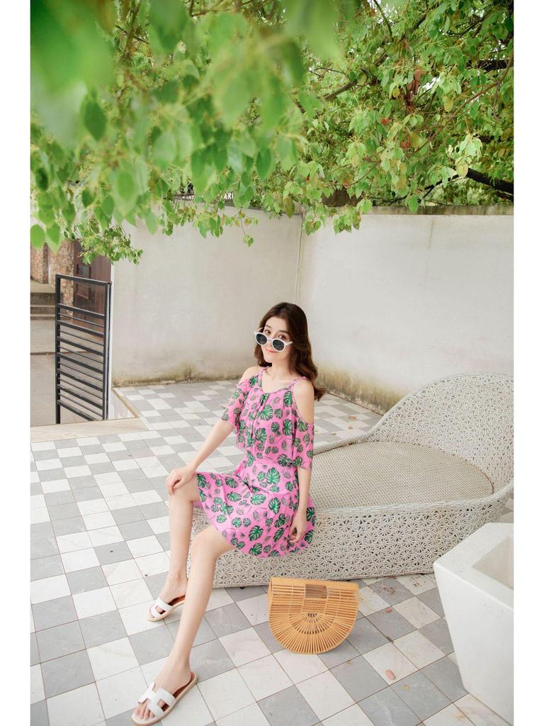 2025 Damen Frischer Druck Slim Bikini Badeanzug für Outdoor Heiße Quellen