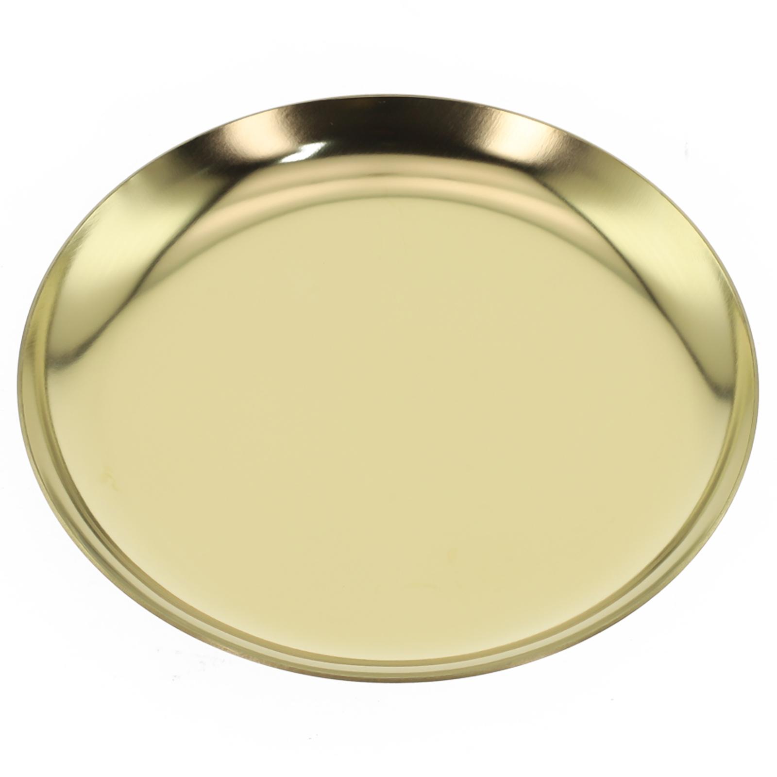 

Косметика Поднос для хранения украшений Круглый поднос для хранения косметики золотой