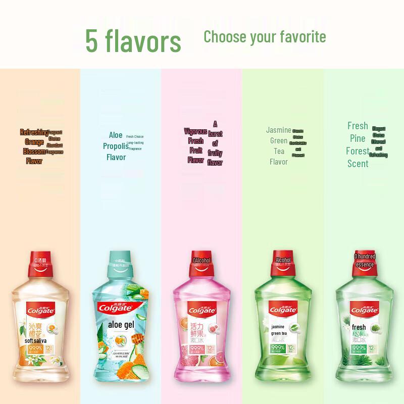 Colgate Fresh Fruit Mouthwash (2x250ml Portable)