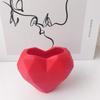 Unique 3D Printed Heart Shape Vases With Geometric Design Perfect For Valentines Day Gift And Home Decors