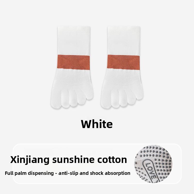 1 Pair Socks women's summer five-finger non-slip yoga socks indoor Pilates mesh breathable professional split-toe sports socks