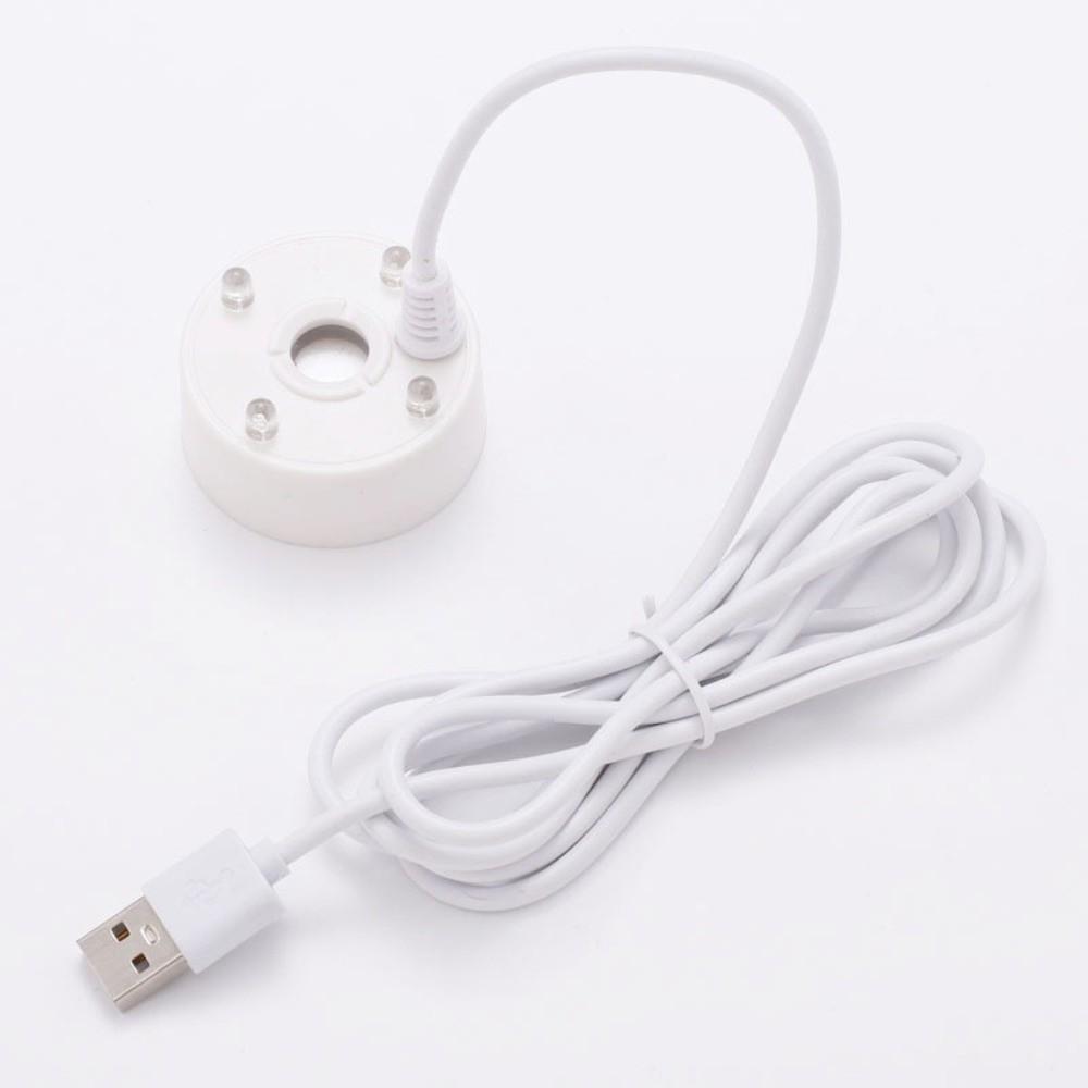 

Colorful Lights Fogger Nebulizer 4 LED Lights Water Fountain New Landscape Spray Home Decoration білий