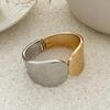 Contrasting Color Geometric Spring Buckle Opening Bracelet Female, Design Serpentine Metal Smooth Surface Winding Bracelet