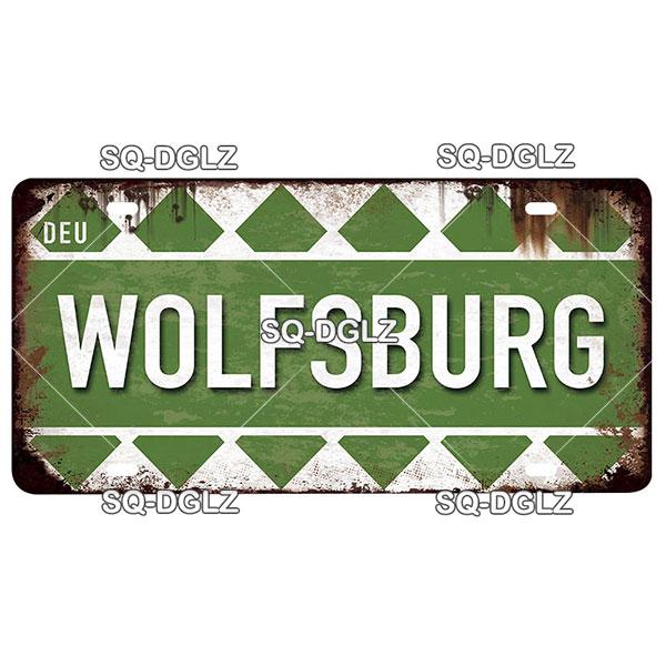 [SQ-DGLZ]Germany City License Plate Metal Sign Vintage Plaque Tin Sign Wall Decor Bar Decor BERLIN Team Flag Poster