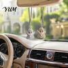 Festive Vehicle Accessories Halloween Ghost Bling Car Hanging Accessories, Faux Crystal Rear Mirror Ornament View Charm, Auto Interior Pendant