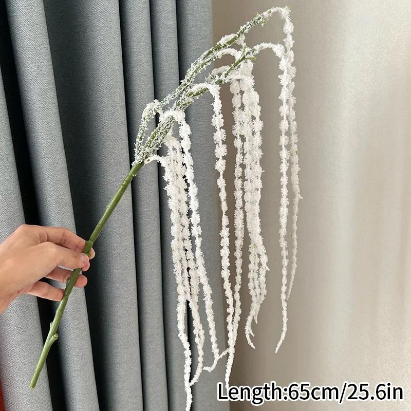 

Artificial Plant Home Decoration Simulation Weeping Willow Hanging Willow Leaf Vine Wedding Party Background Decorative as picture белый