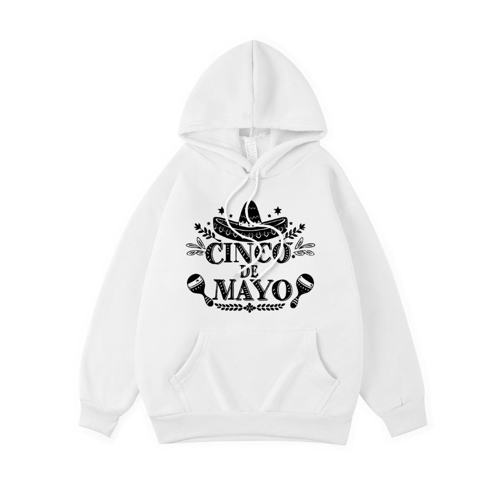 Mexico Cinco De Mayo Printing Hoodie Womens Basics Sporty Hooded Fleece Warm Soft Pullovers Casual Pocket Womans
