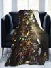 Dota Hero Collection Knitted Blanket Velvet Soft Warm Throw for Bedding Sofa Cartoon Game Theme Quilt Breathable and Cozy