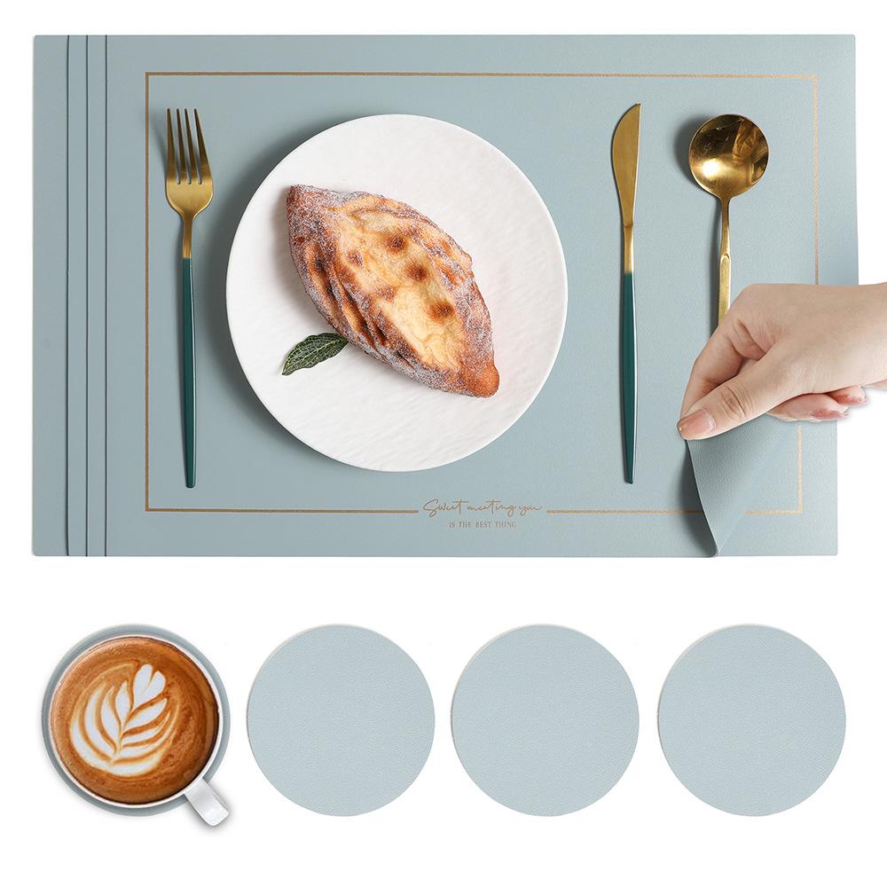 Nordic ins style square placemat waterproof and oil-proof western dining mat premium dining table mat hotel restaurant tray mat coaster