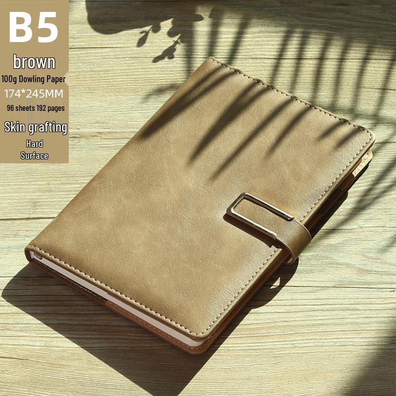 High-Quality A5 Leather Softcover Notebook for Students and Professionals
