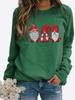 Women Winter Clothing Christmas Printed Casual Sweatshirt Long Sleeve Tops T-shirt Ladies Round Neck Pullover Sweater