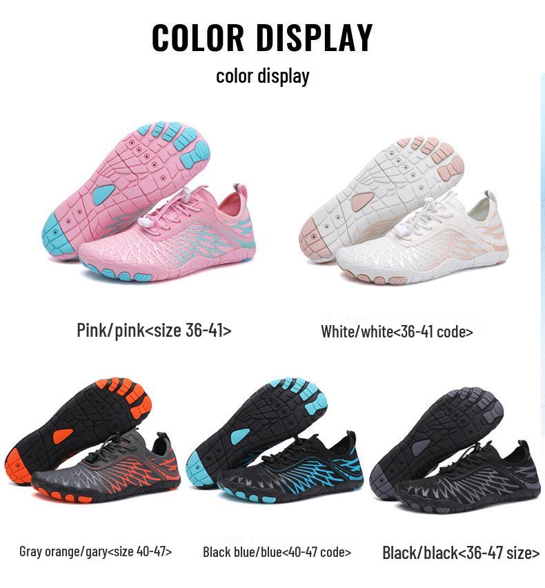 Unisex Quick-Dry Non-Slip Wading Shoes for Beach, Swimming, Running, Climbing, and Indoor Fitness
