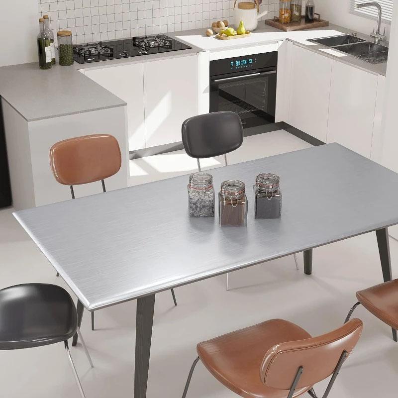 Stainless Steel Adhesive Waterproof 40cm Wall Sticker Decoration Cabinet Refrigerator Kitchen Countertop Home Furnishings