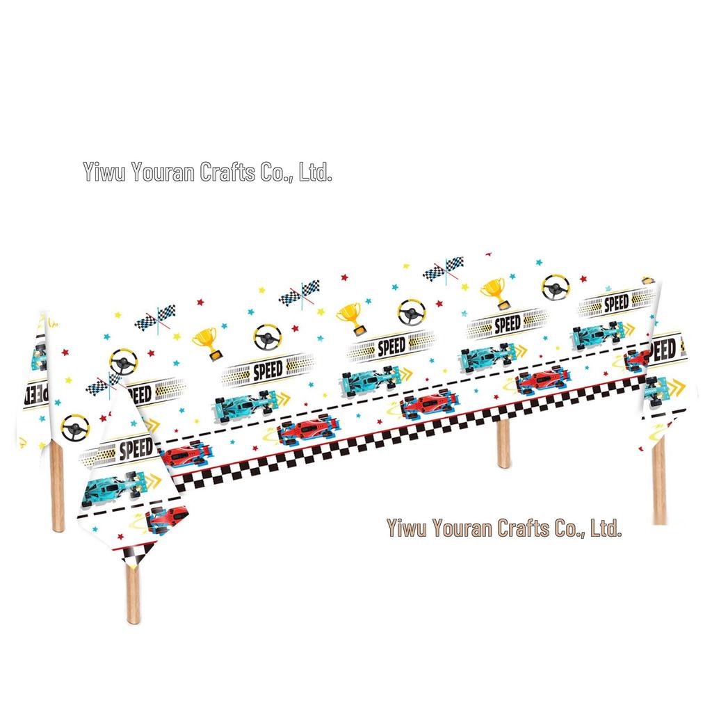 Off-road Racing Tire Theme Paper Plate & Tablecloth Birthday Party Set