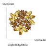 Simple Cold Wind Brooch, Alloy Diamond-Encrusted Flower Fashion Brooch Sweater Temperament Shawl Buckle Pin