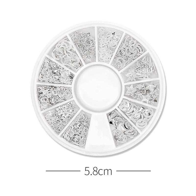 6 Box Nail Art Rivet Jewelry Xingyue Metal Alloy Nail Decoration Rivet Hollow Alloy Box Nail Decoration