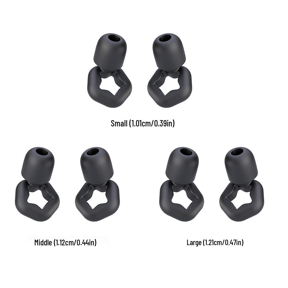 Multi-Size Noise Cancelling Silicone Earplugs Set for Swimming & Sleeping (S/M/L)