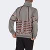 adidas Originals Trefoil Logo Print Sports Stand-Collar Jacket Men Jacket Grey FS7332