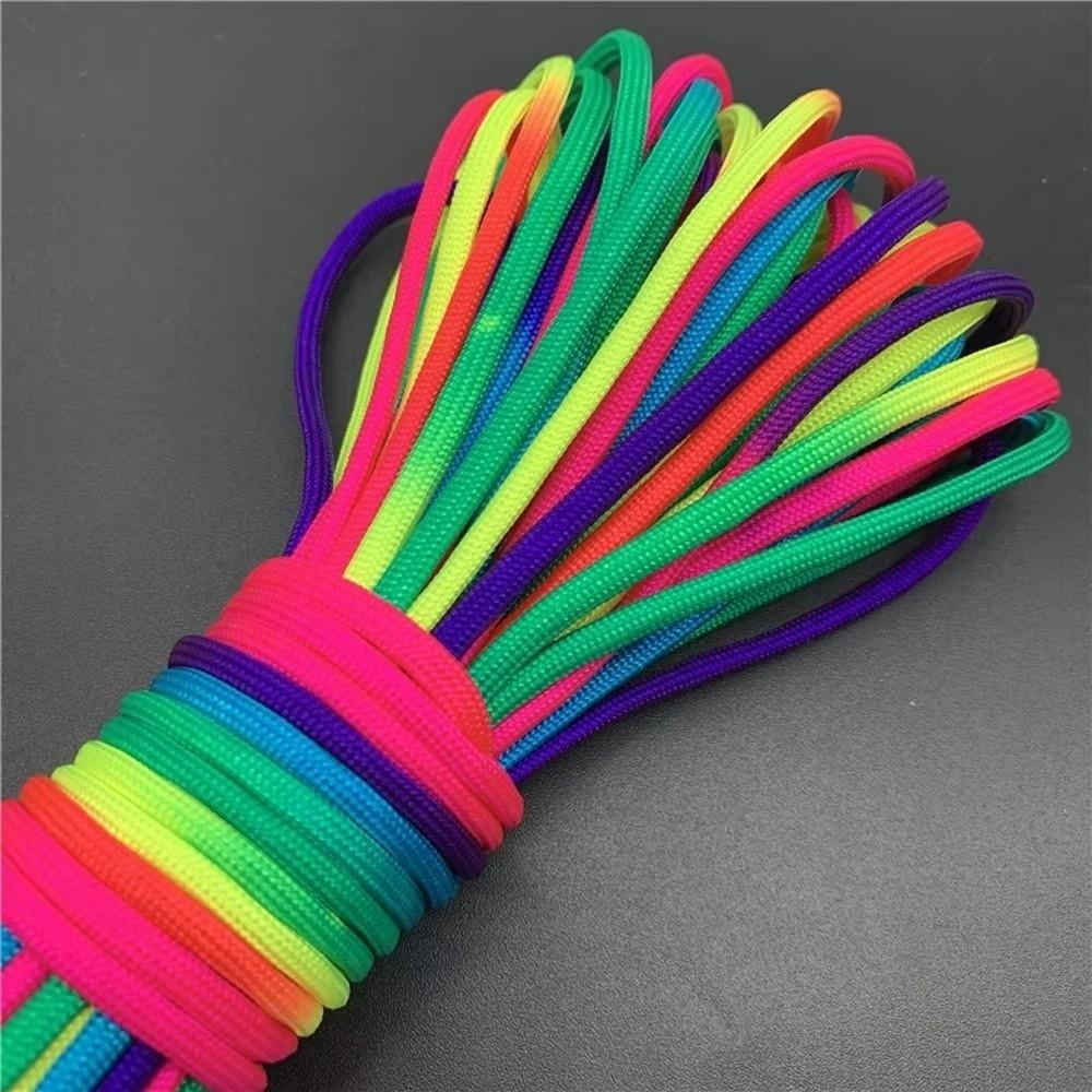 Durable Parachute Cord Multi-Strand Bracelet Cord New Rainbow Paracord Rope  Survival Gear