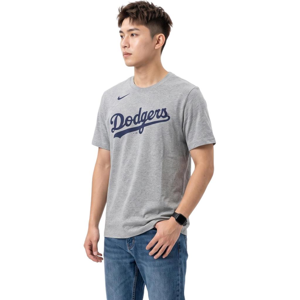 Nike X MLB T Shirts Unisex Los Angeles Dodgers Gray Crew Neck Thin Other N199-06G-LD-M3X