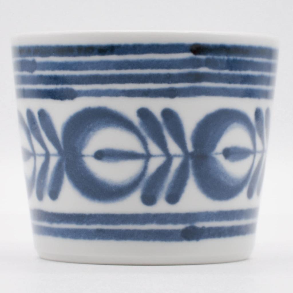 Hasami Ware Modern Blue Soba Choco Set 5 Customers Soba Choco Cup 150ml Seiei Floral Pattern Scandinavian Microwave Dishwasher Safe Porcelain Made In