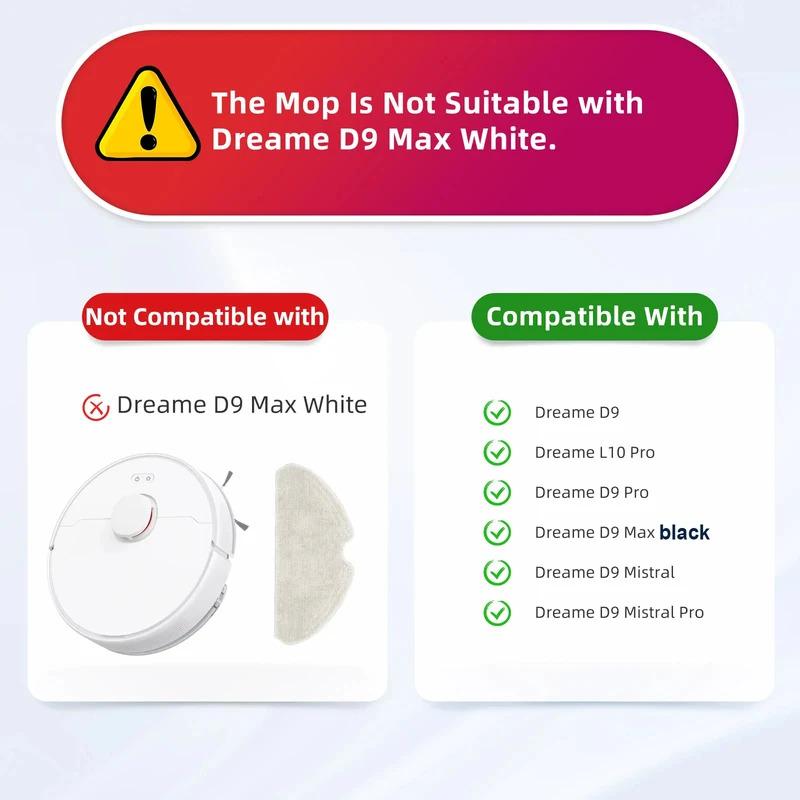 Main Side Brush Mops Cloths Filters For Dreame Bot L10 Pro Dreame D9 Robot Vacuum Cleaner Spare Parts Replaceble Accessories