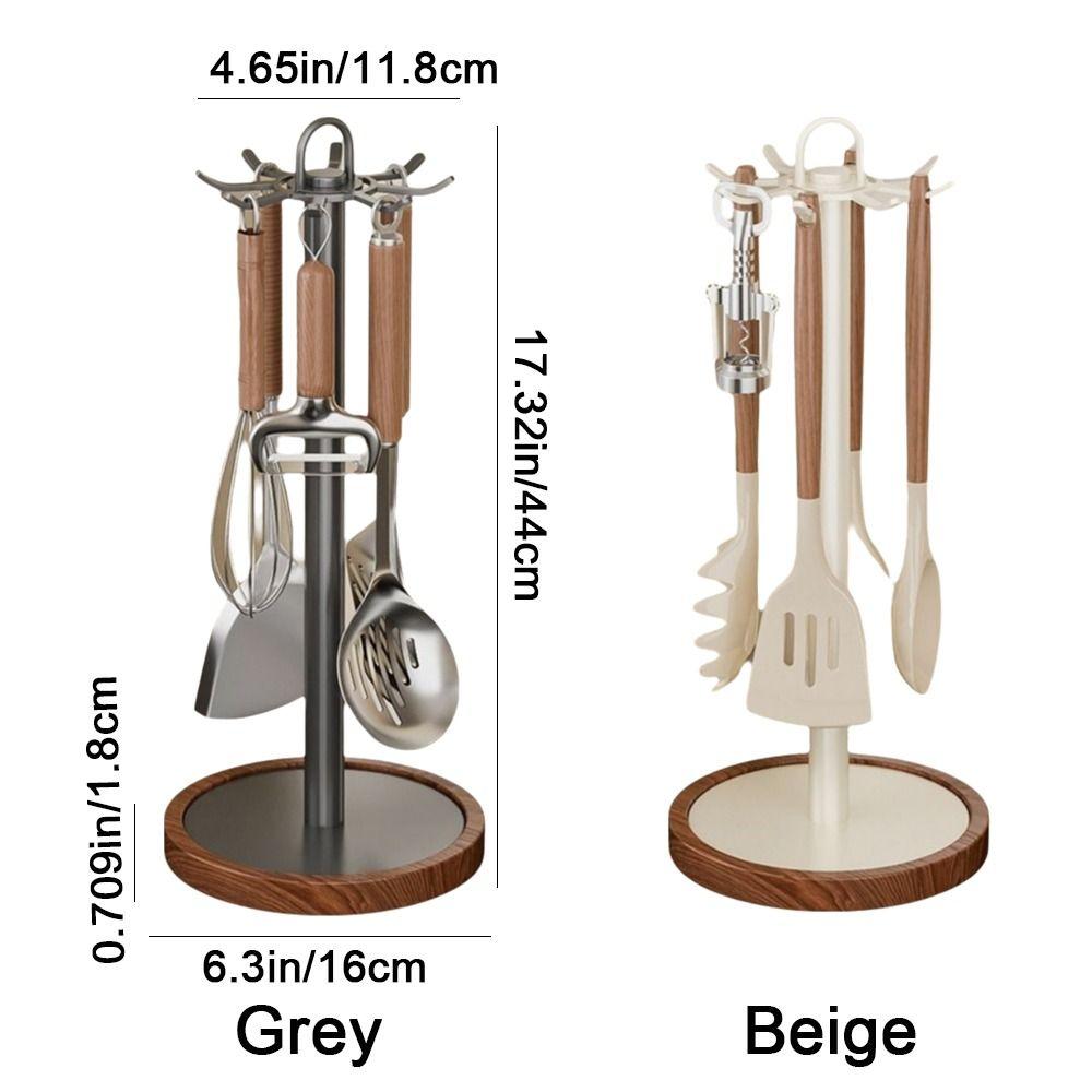 8 Haken Küchenutensilienständer Beweglicher Kochutensilienhalter Löffel Hängeregal Arbeitsplatte