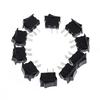 10Pcs 10*15Mm Small Black Rocker Switch Kcd1-11 250Vac/3A 6A 125V Ac 2P Switches