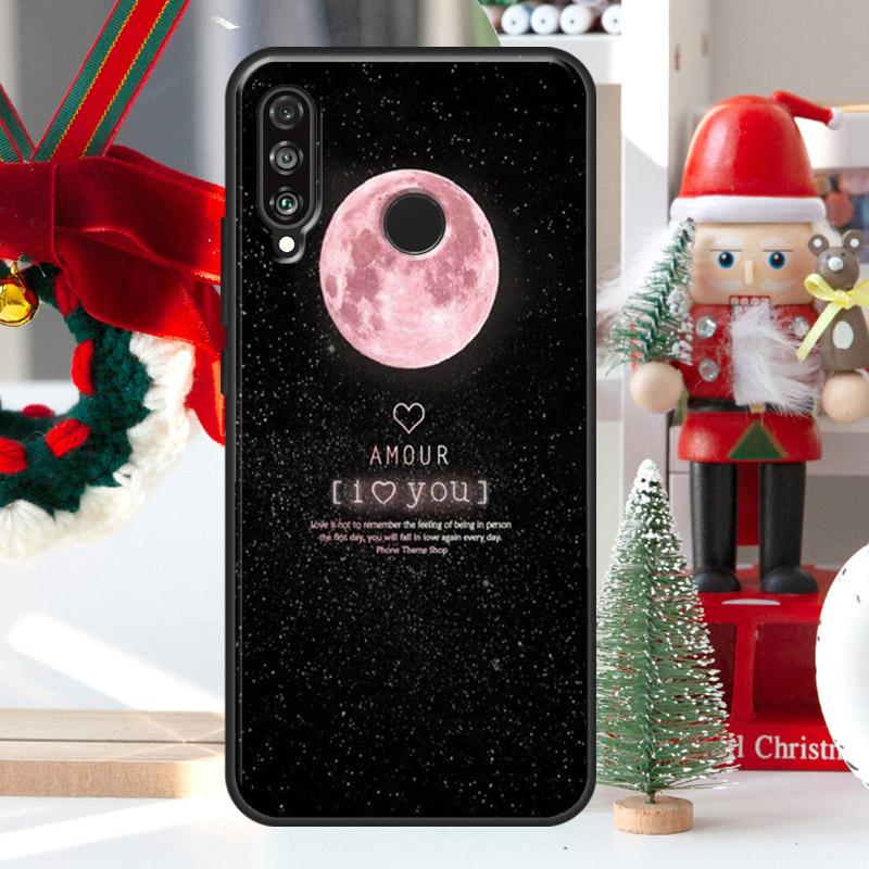 Black Moon Stars Space Astronaut For Huawei Nova 7i 8i 11i 12i 12s Y73 Y70 Y90 Y60 Y72 Y61 Y91 9 10 SE P30 Pro P40 Lite Case