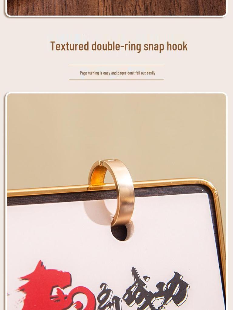 2026 Chinese Style Wooden Desk Calendar - Office Desktop Ornament & Gift