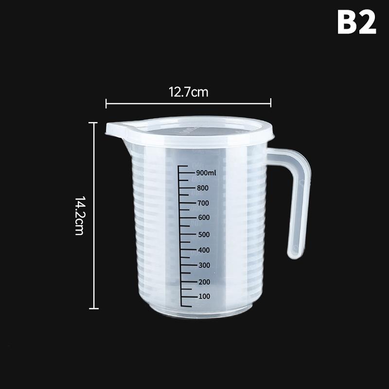 Scale Measuring Cup With Lid Milk Tea Shop Specific Measuring Bucket Large Capacity Scale Transparent Cup Kitchen Baking Supplie