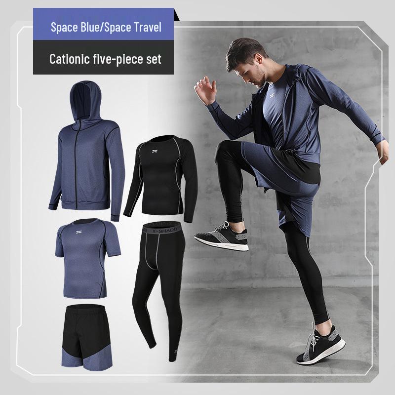 Men's Casual Running Sports Suit with Shorts and Short-Sleeve Top - Ideal for Fitness, Yoga, and Training.