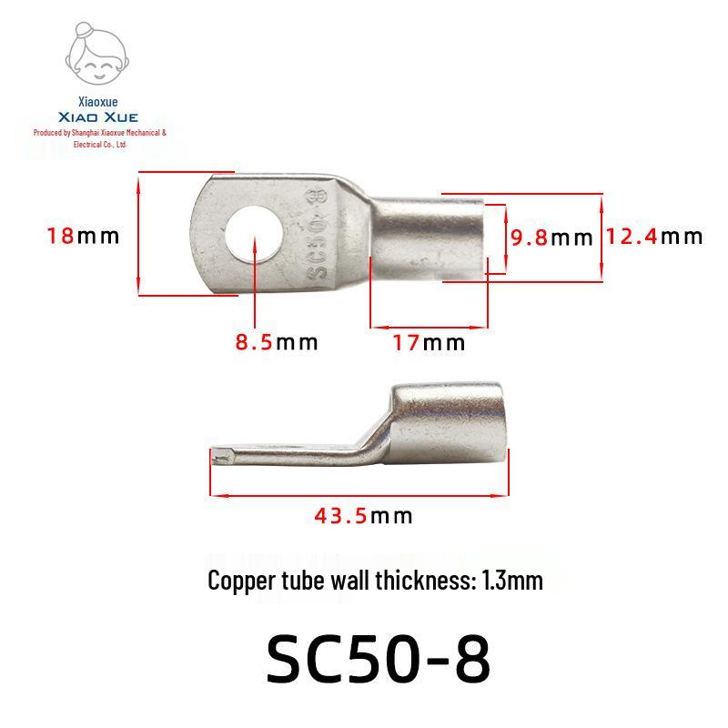 Copper Tinned Peep Hole Wiring Terminal SC1.5-4, SC300-20, DTGA Short Wire Lug