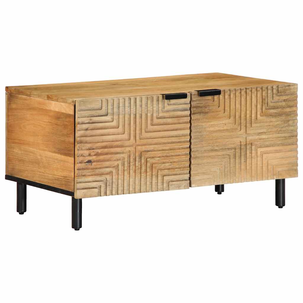 Coffee Table Brown 80 x 50 x 40 cm Solid Mango Wood
