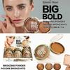3-color Powder Brightens The Face, Bronze Color Pressed Powder, Waterproof and High Gloss Cosmetics