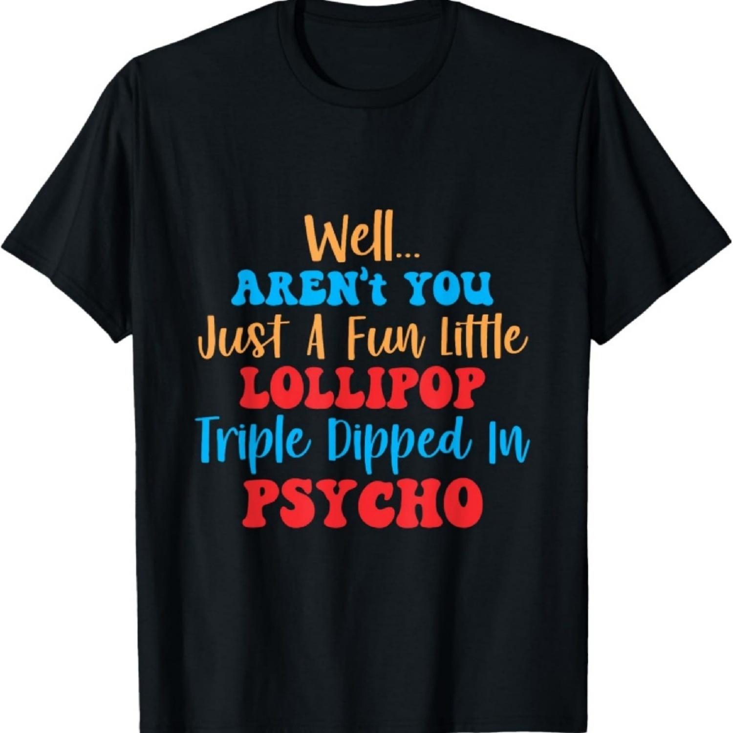 Забавная футболка с принтом  Psycho Lollypop  XXXXXL чёрный