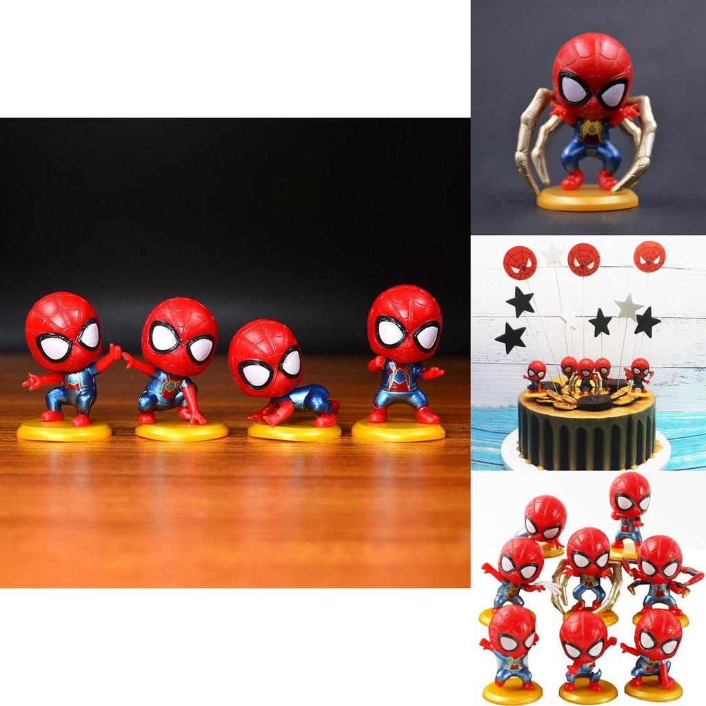 Pvc Spiderman Figures Perfect Cake Ornament For Superhero Fans