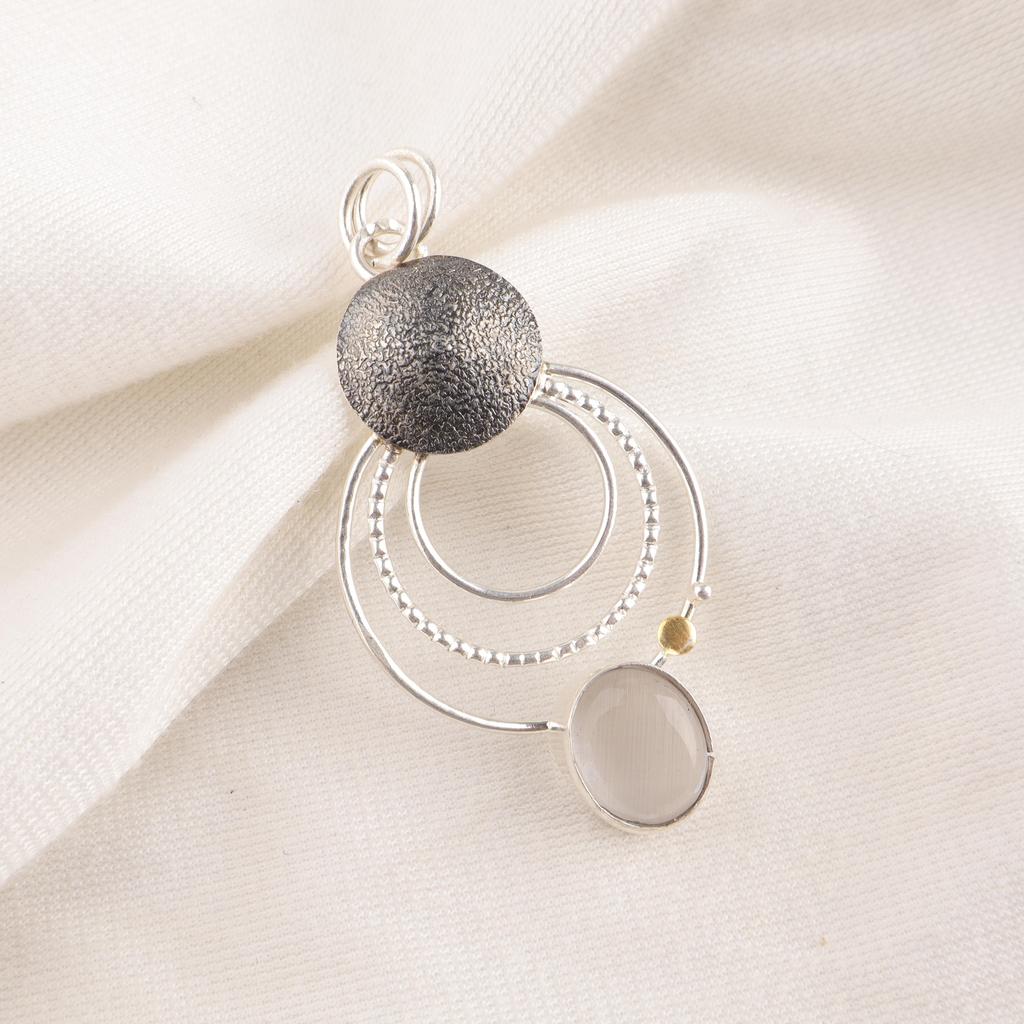 Selenite Jewelry, Handmade Gemstone Pendant, 925 Solid Sterling Silver Pendant Antique Jewelry, For Engagement Gift