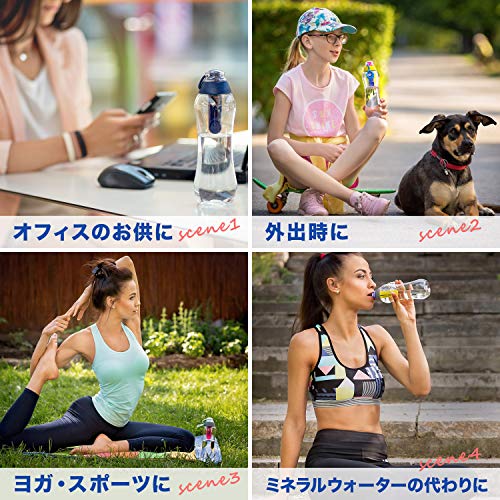 DAFI Portable Water Purifier Bottle with Cartridge (Mint, 500ml) [Japan Specification/Official Japanese Product]