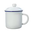 Retro Imitation Enamel Tea Mug with Lid