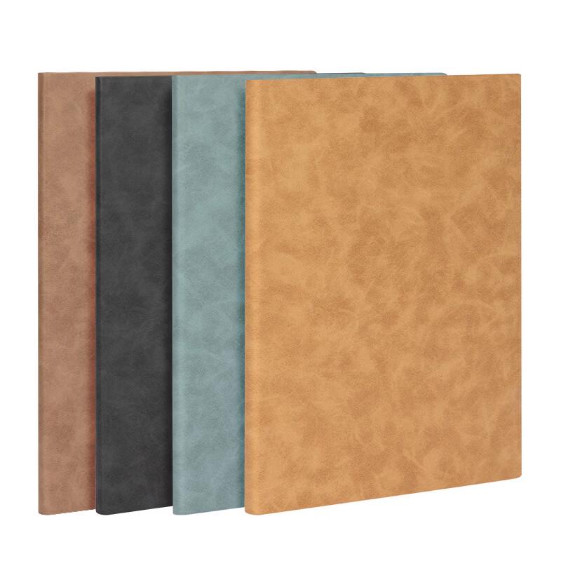 Deli Faux Leather Business Notebook 4-Pack