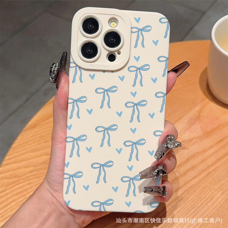Bow for iPhone11/12/13/14/15promax Apple 16PROMAX Phone Case