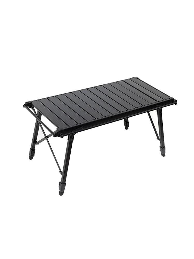 Outdoor Foldable Height-Adjustable Aluminum Table: Portable Roll-Up for BBQ, Picnic, or Dining