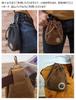 Whatna Natural Thick Cowhide Leather Coin Purse Coin Case Genuine Leather Mini Sacoche Carabiner Pouch Belt Loop Holds inch iPhone Drawstring Pouch