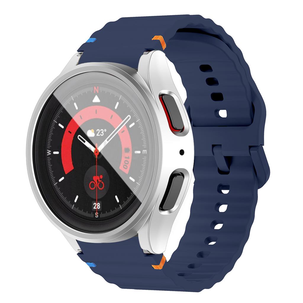 Soft Silicone Strap+PC Case for Samsung Galaxy Watch 7 6 5 4 40 44mm PC Screen Protector Cover Sport Band for Samsung  Watch 7